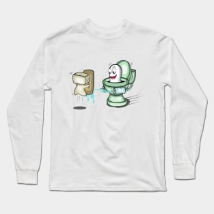 skibidi toilet cartoon Long Sleeve T-Shirt